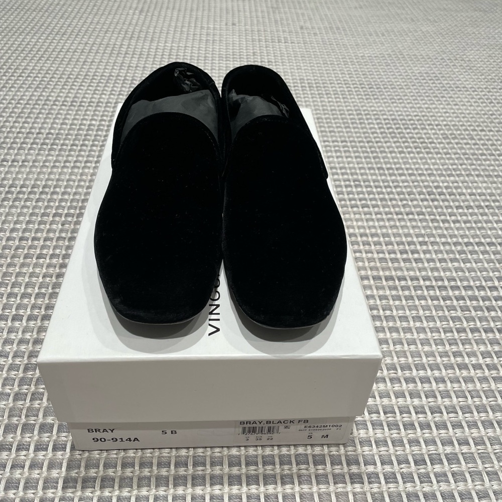 Vince Women's Bray Black Velvet Loafer Flat